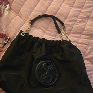 Elegant Black Designer Tote Bag